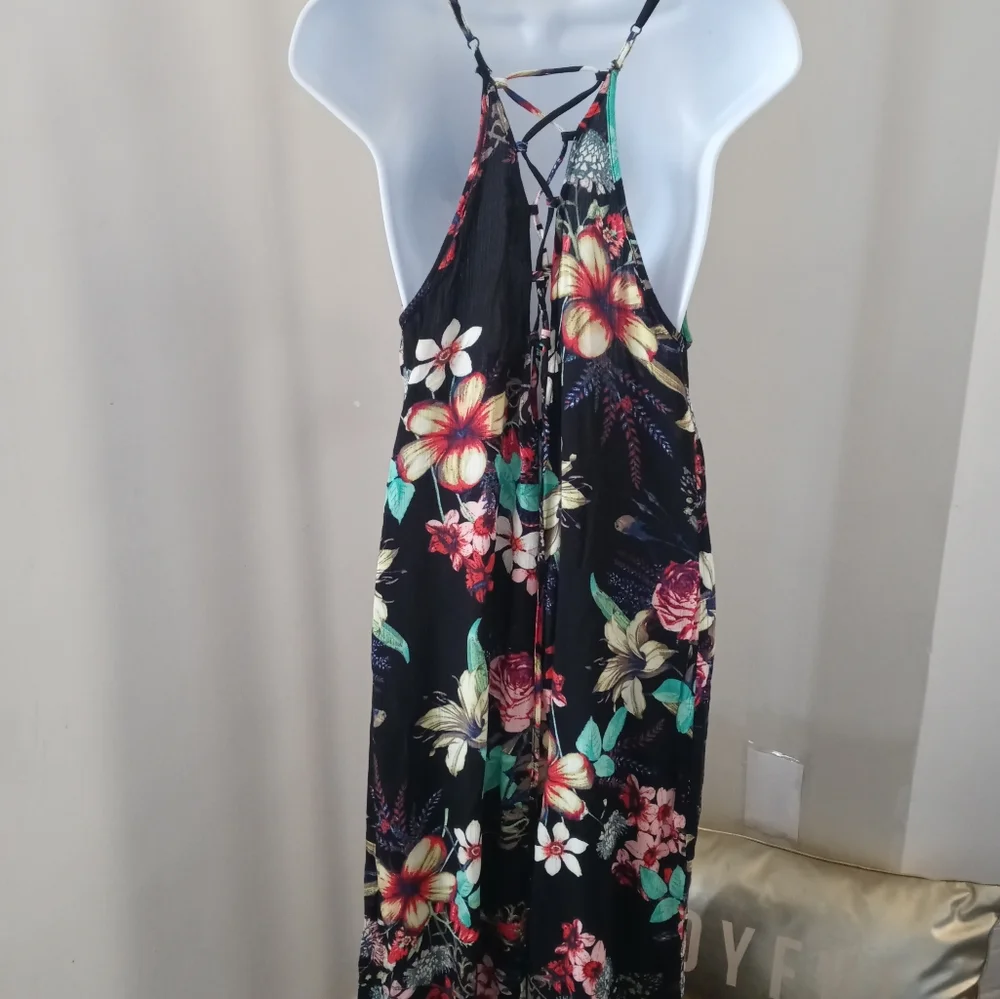 Love Culture Floral Multi Color Romper Jumpsuit 1pc - Picture 7 of 7